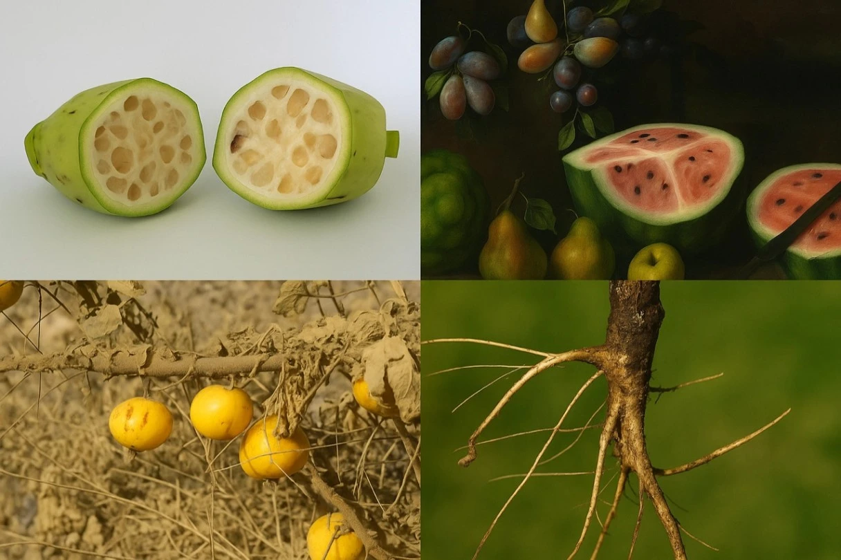 дикие фрукты и овощи
