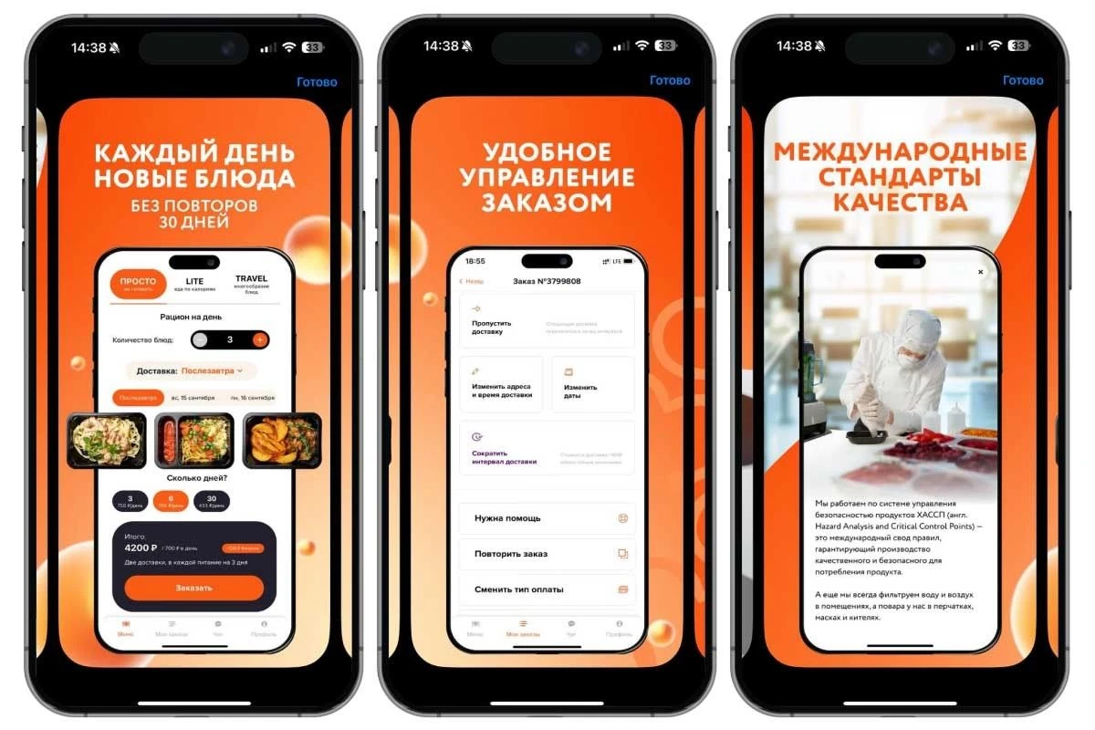 доставка готовой еды