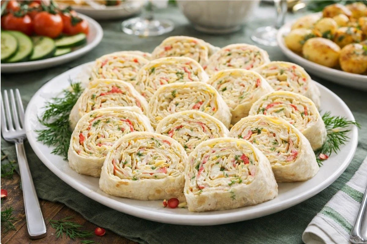 рулет из лаваша с крабовыми палочками