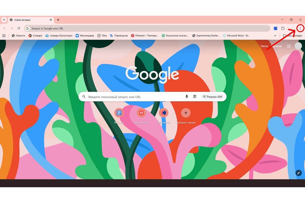 Меню для настройки браузера. Источник: настройки Google Chrome