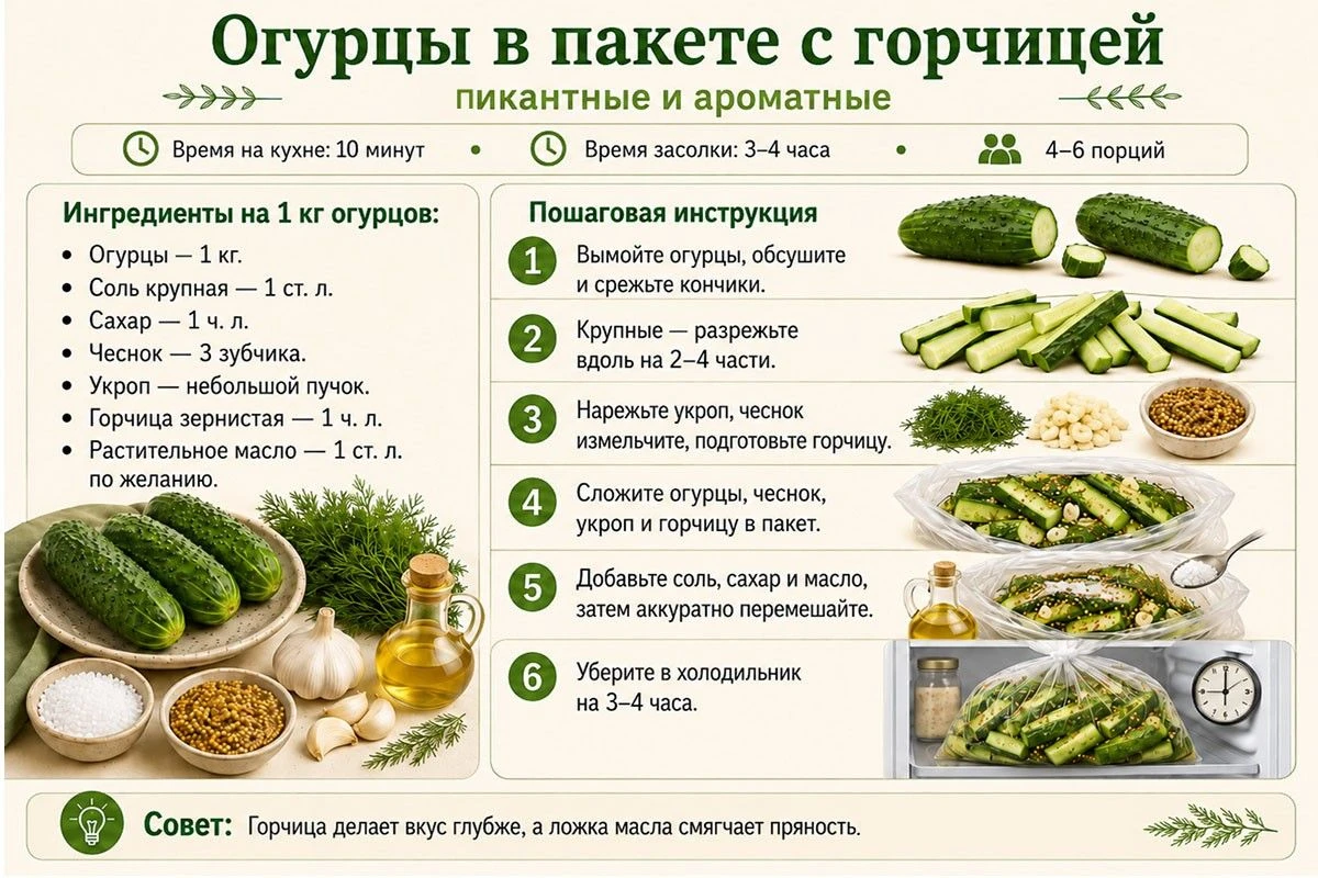 огурцы в пакете