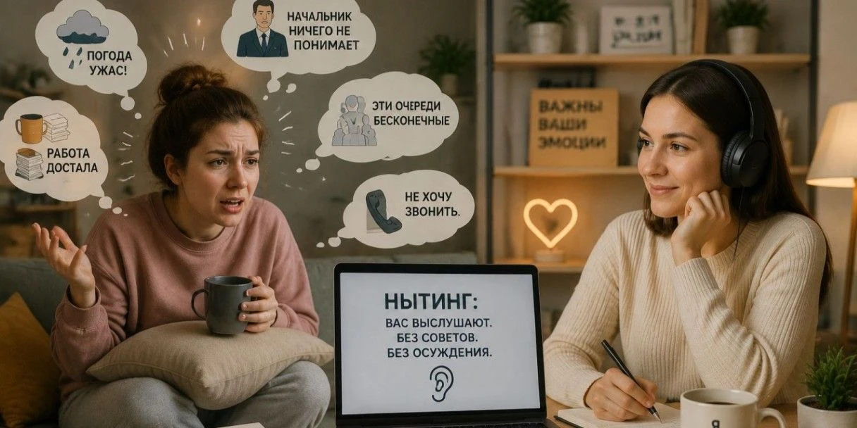 девушка ноет