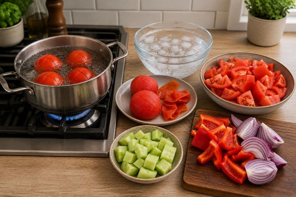 Чем сочнее и слаще томаты, тем вкуснее суп. Источник: нейросеть