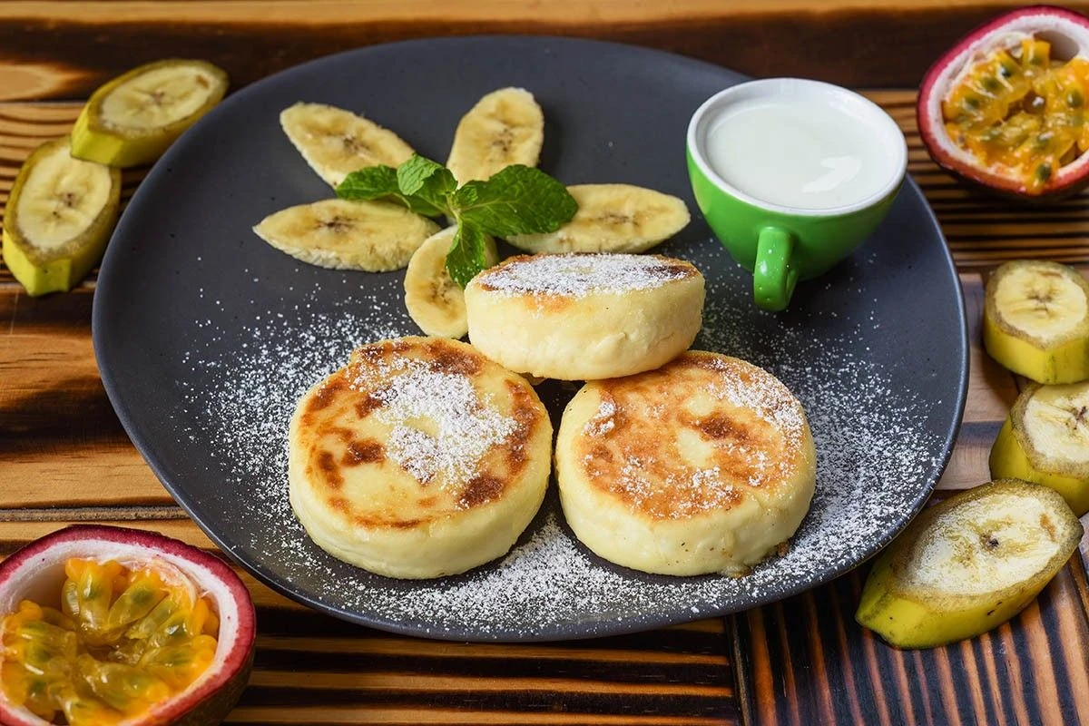 сырники с бананом  