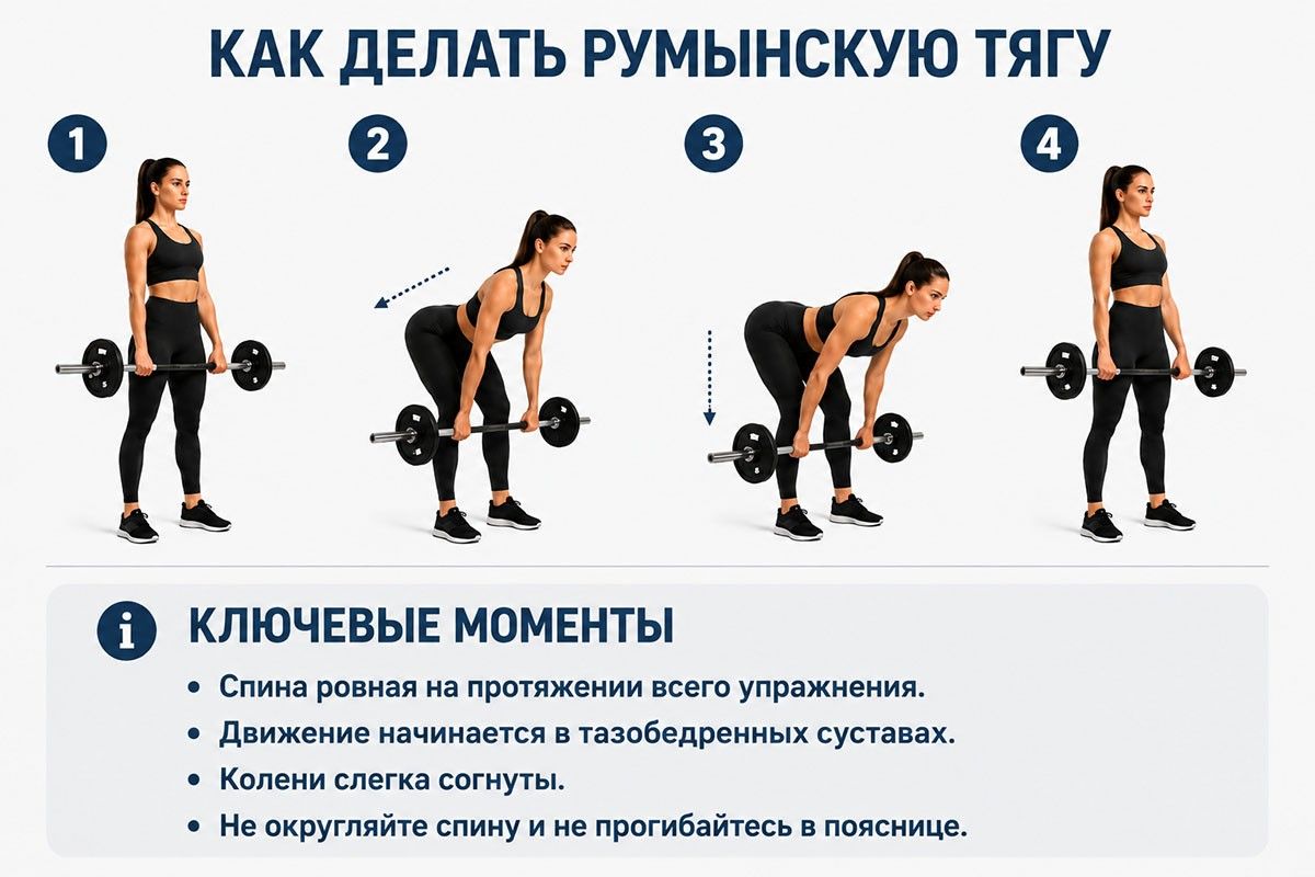 как правильно делать румынскую тягу