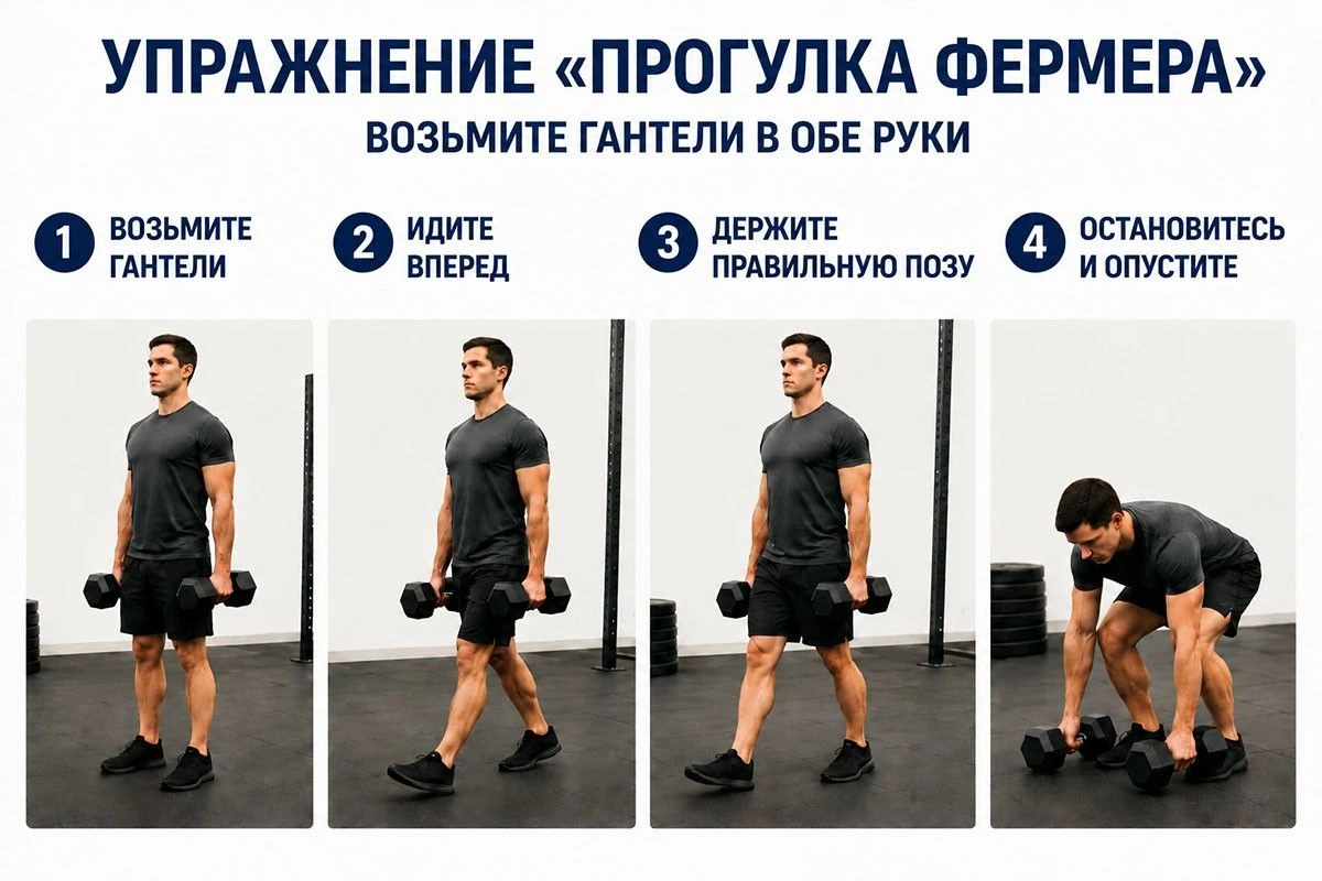 как правильно делать прогулку фермера
