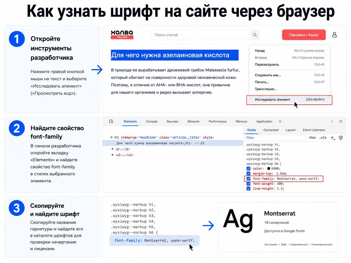 как узнать шрифт