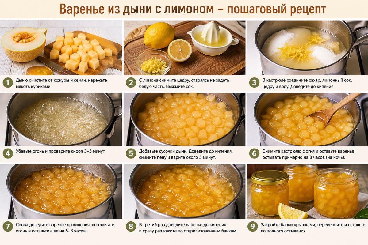 как сделать варенье из дыни