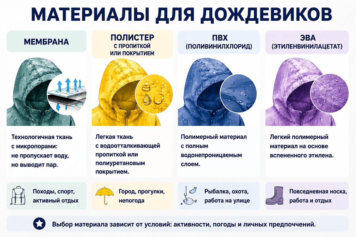 как выбрать плащ дождевик
