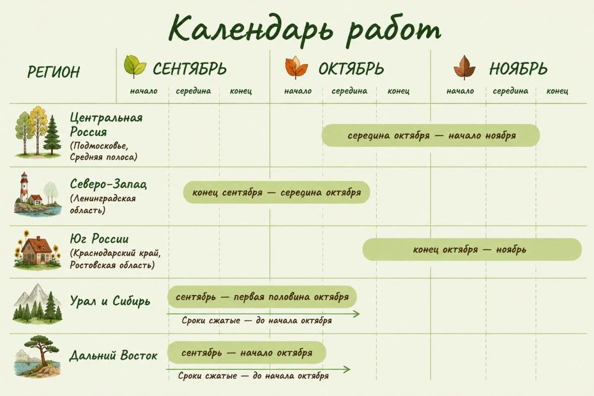 календарь осенних работ