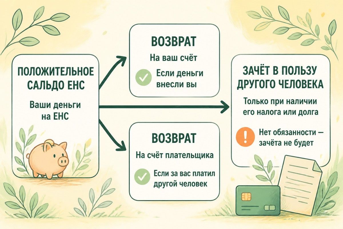 что делать с положительный сальдо 