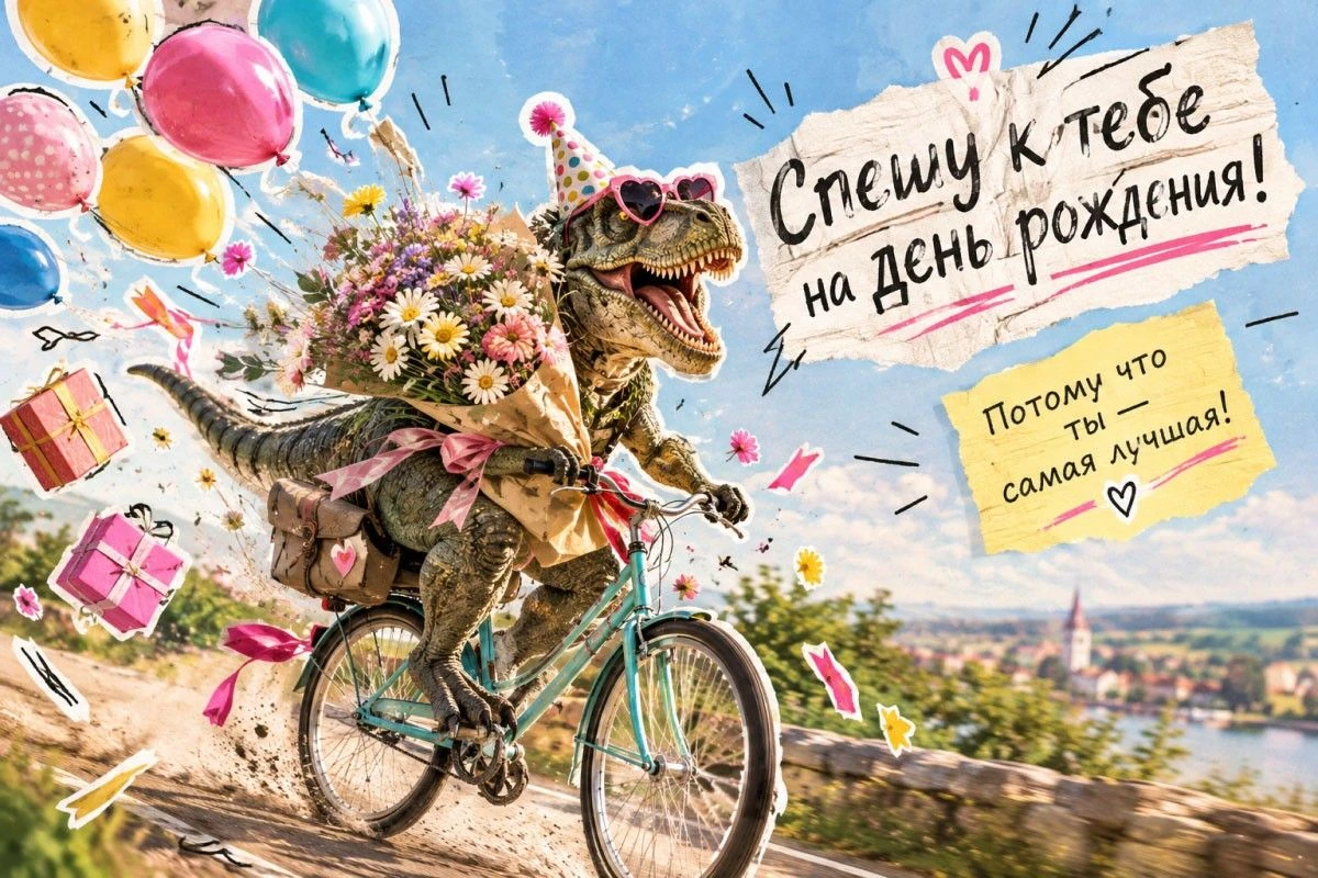 С такой подругой поздравления должны быть незабываемыми!
