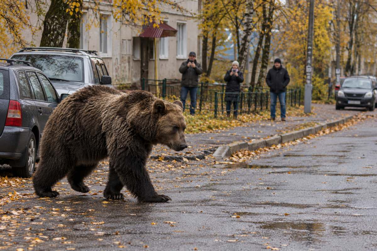 медведи выходят в города