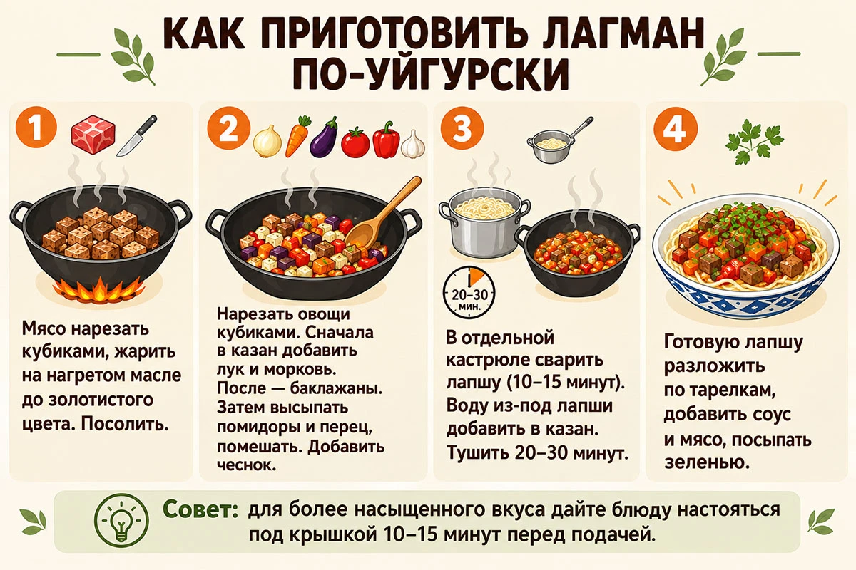 как приготовить лагман