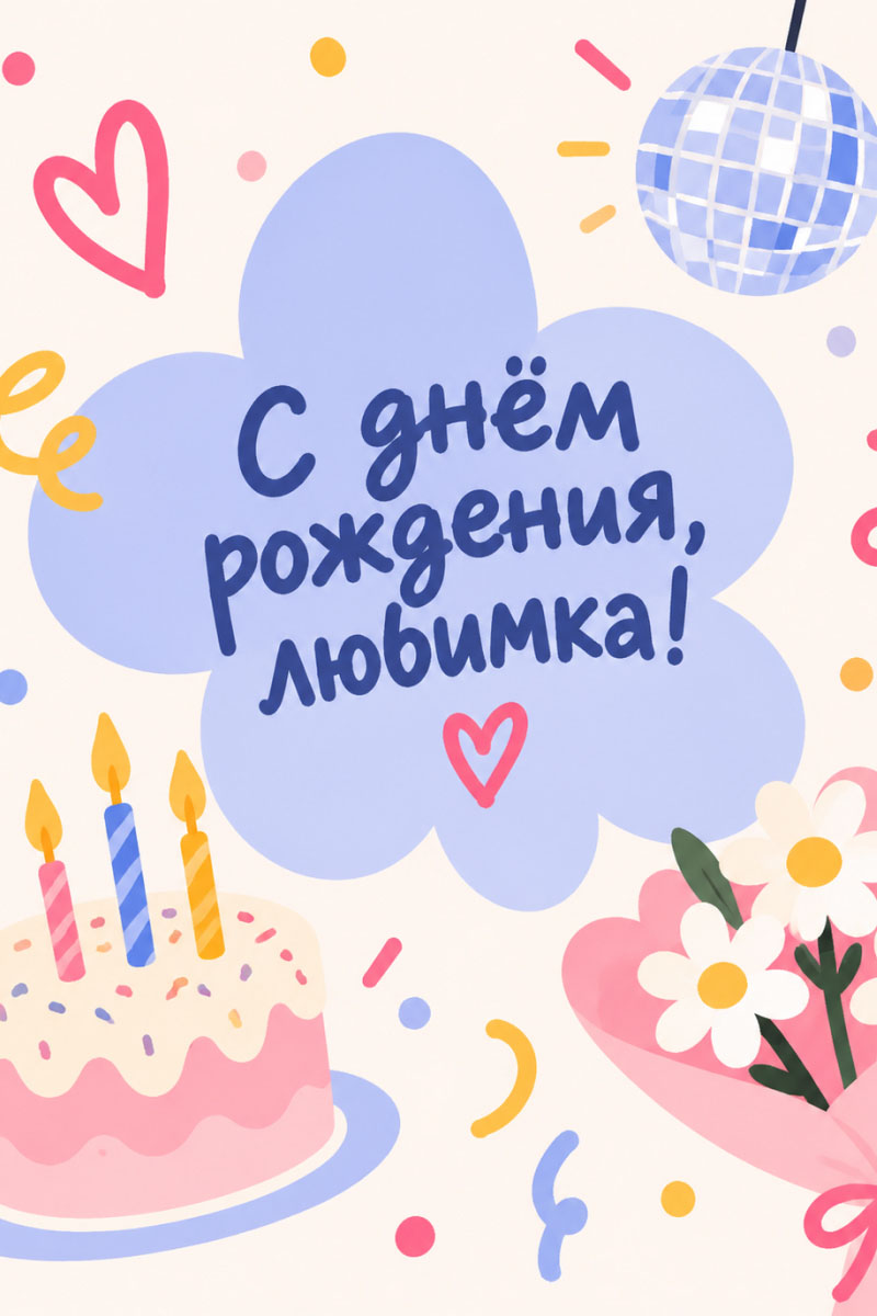 Открытка с днем рождения сестре