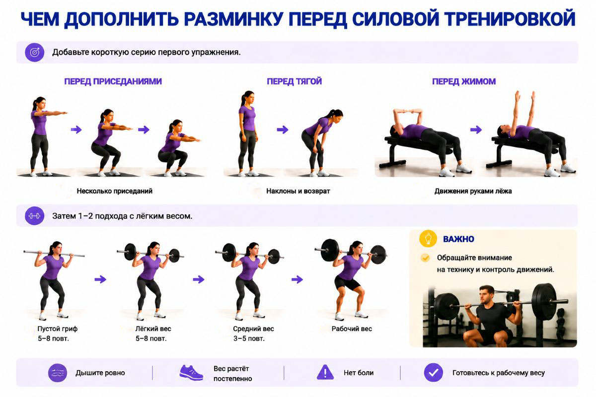 инфографика как готовиться к силовым