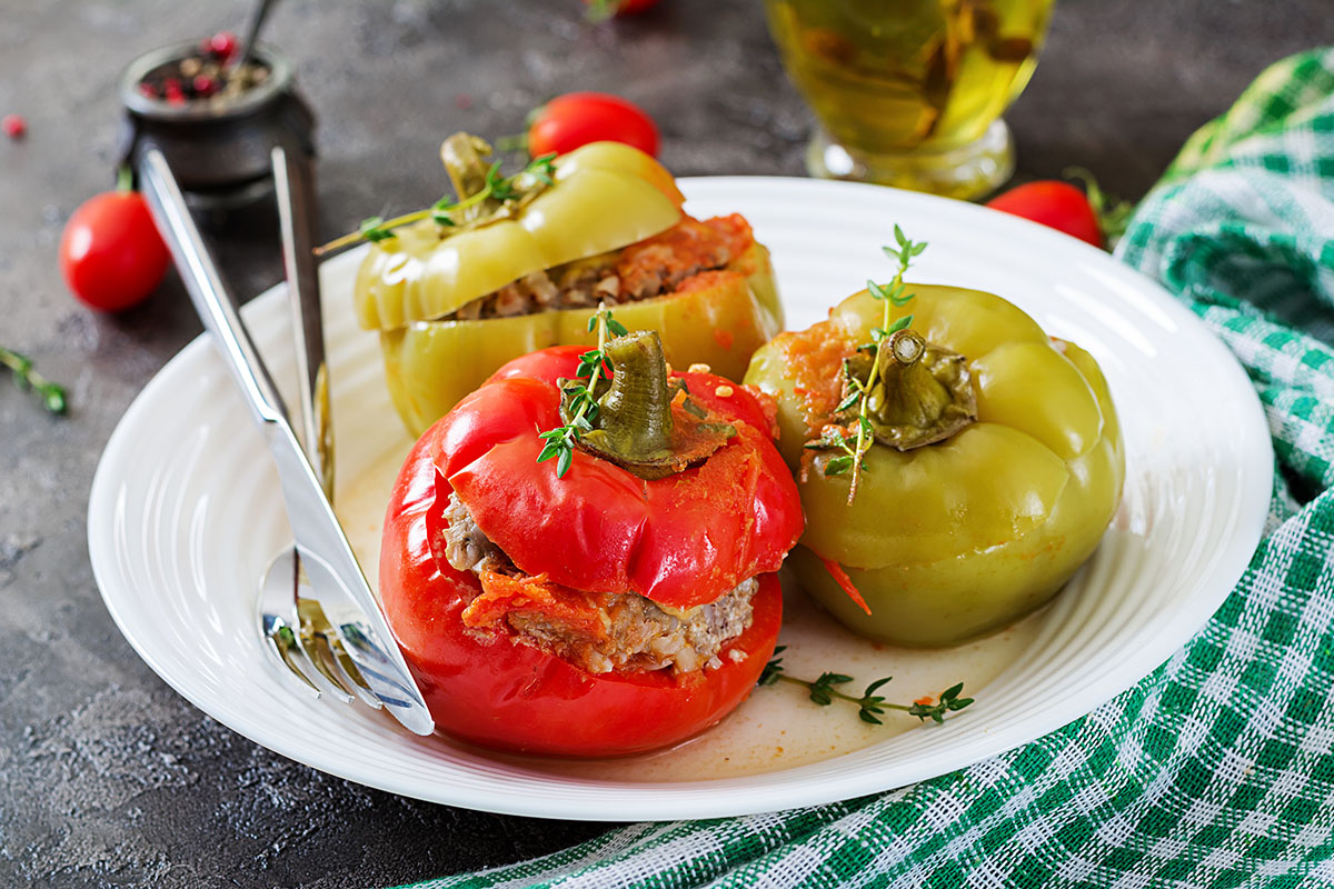фаршированные перцы с мясом и гречкой
