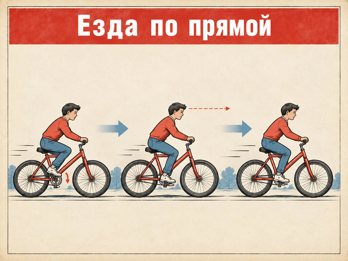 Учимся уверенно ехать по прямой. Источник: нейросеть