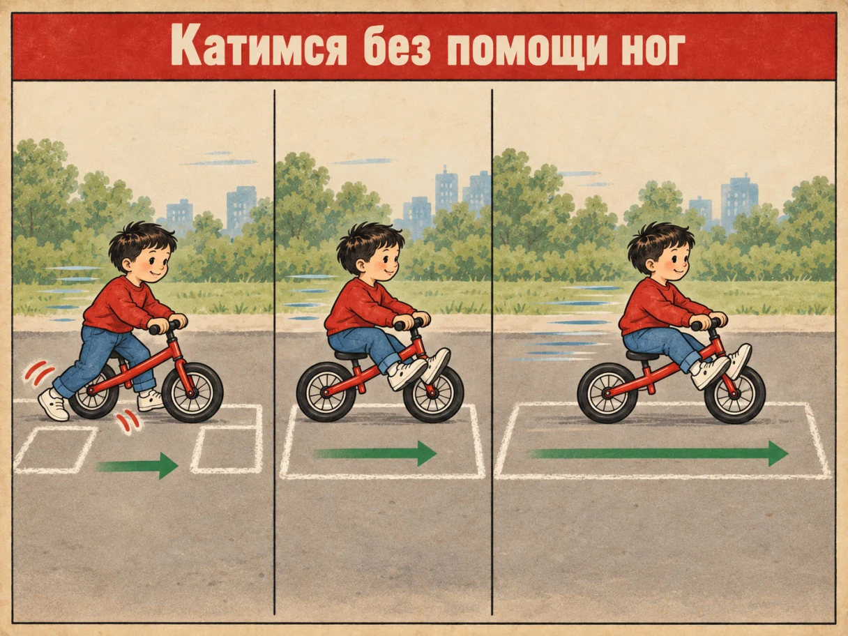 Учимся катиться без помощи ног. Источник: нейросеть