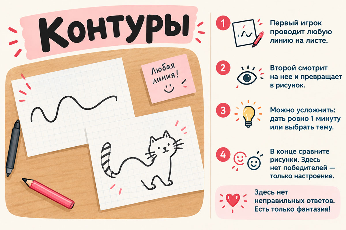 игра на бумаге контуры
