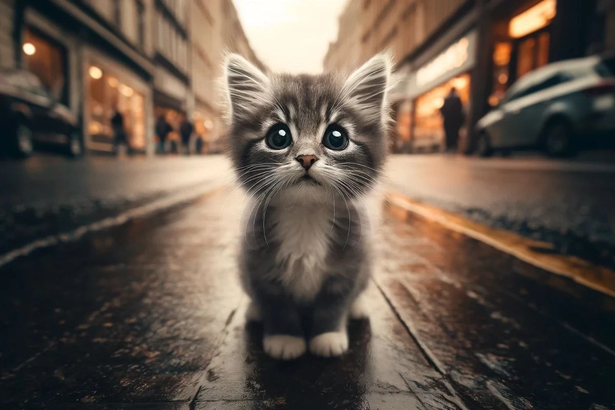 котенок глаза голод