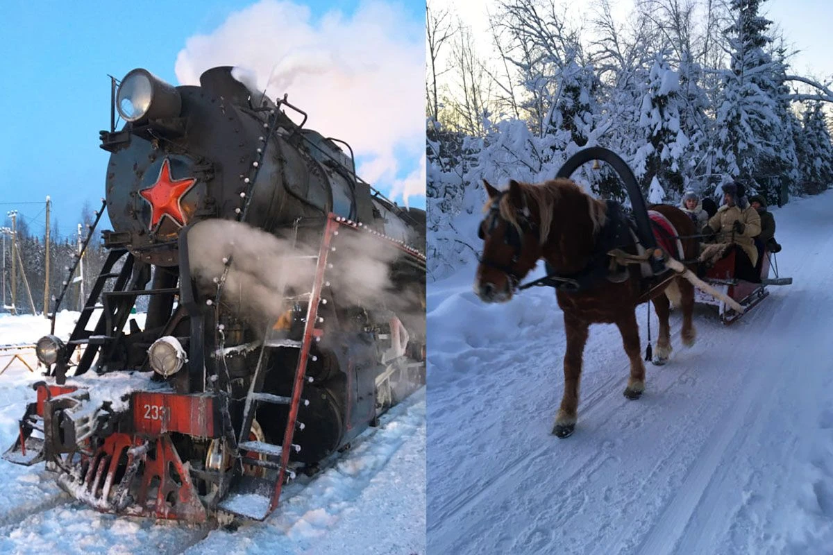Ретропоезд рускеала