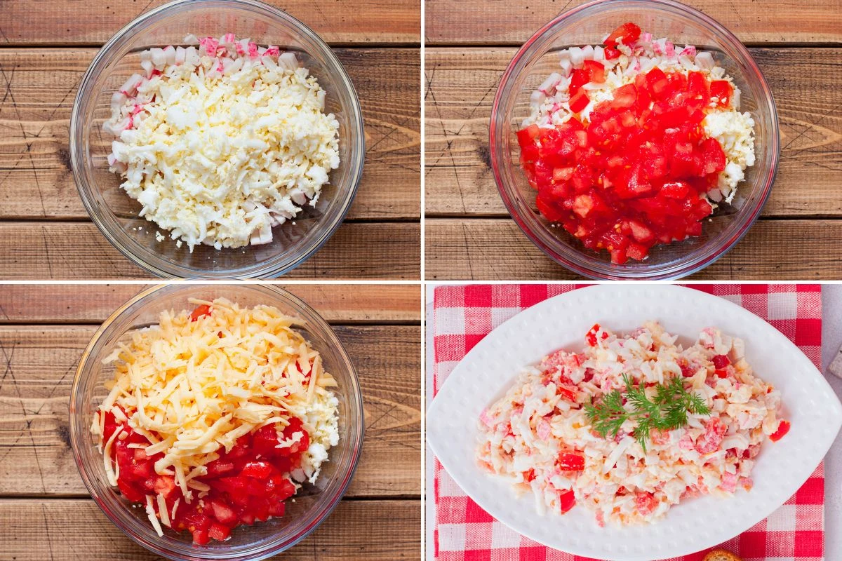 салат с крабовыми палочками