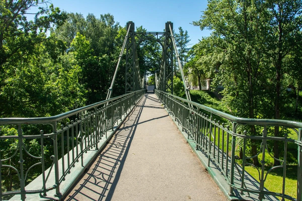 подвесной мост лето