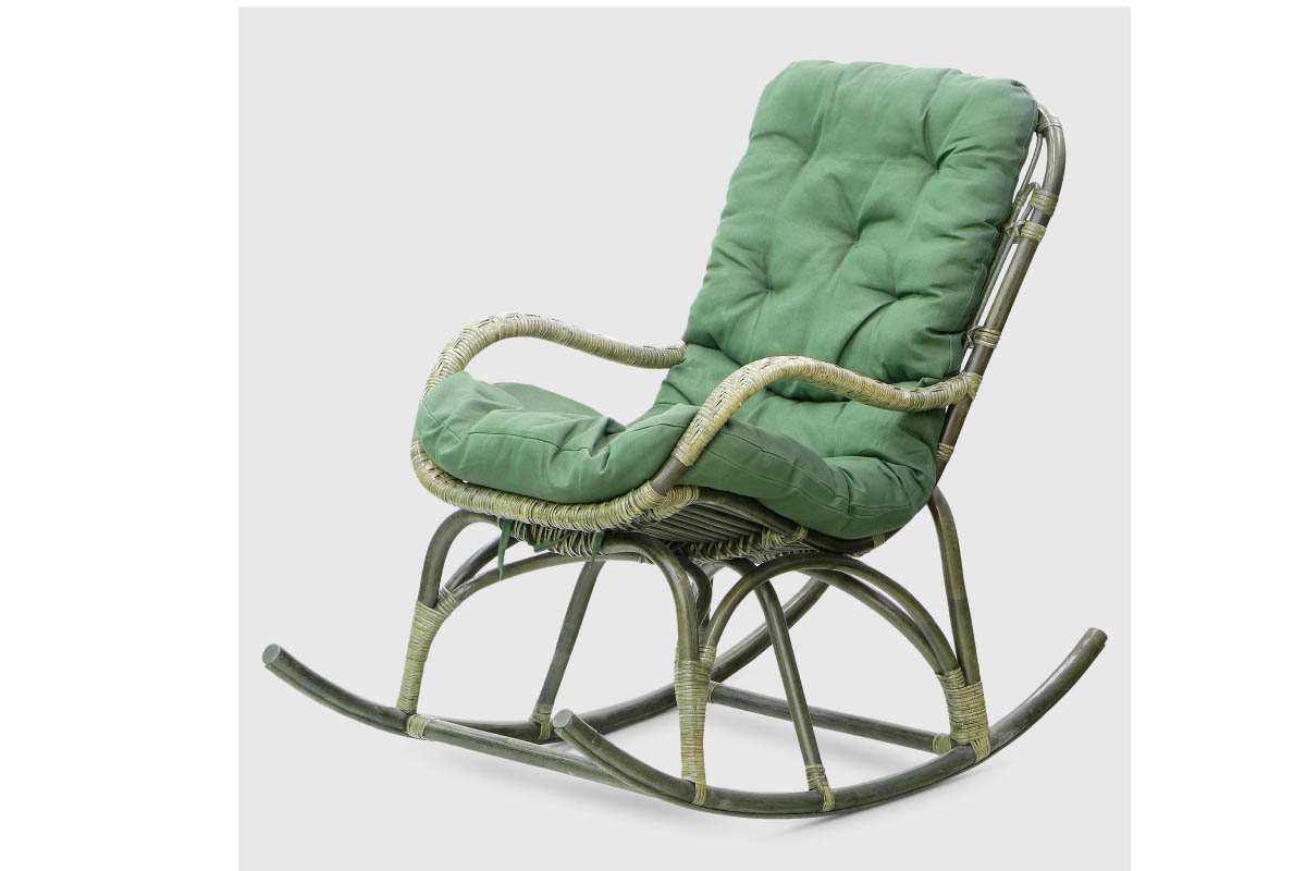 Кресло-качалка Rattan grand olive green. Источник: tvoydom.ru