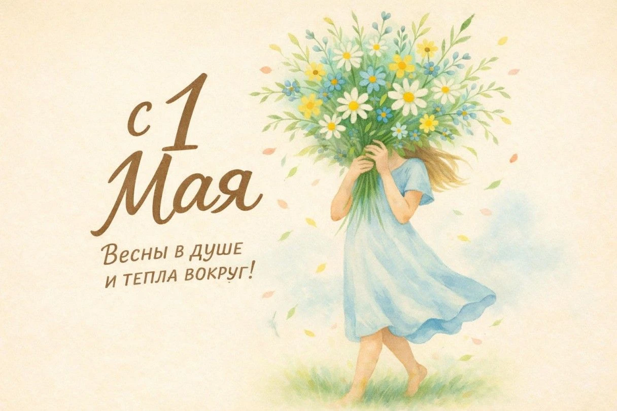 советские открытки с 1 мая