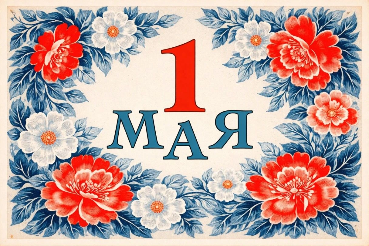 советские открытки с 1 мая