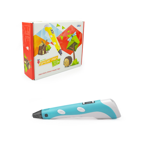 3D-ручка Spider Pen Lite ЖК-дисплей, голубой корпус. Источник: piri24.ru