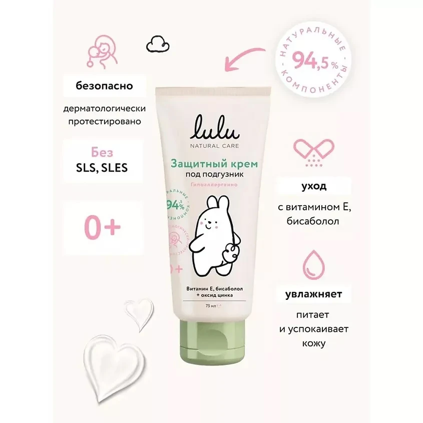 <a href="https://www.letu.ru/product/lulu-detskii-zashchitnyi-krem-pod-podguznik/148500006" target="_blank" rel="noopener">Защитный крем под подгузник</a>. Источник: letu.ru