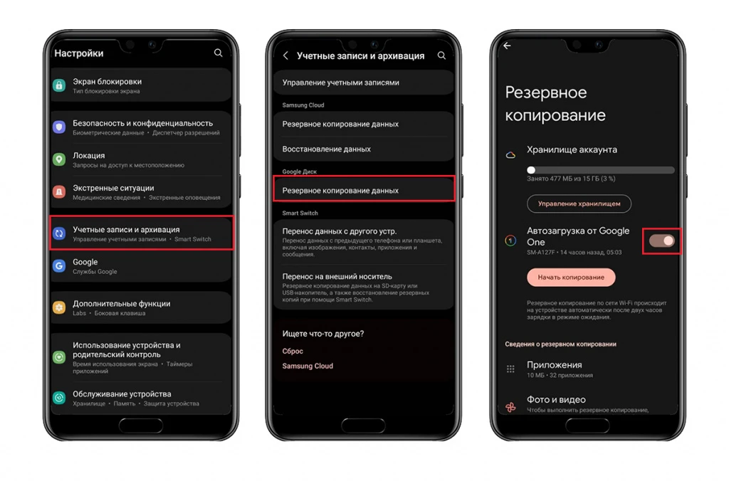 резервная копия андроид