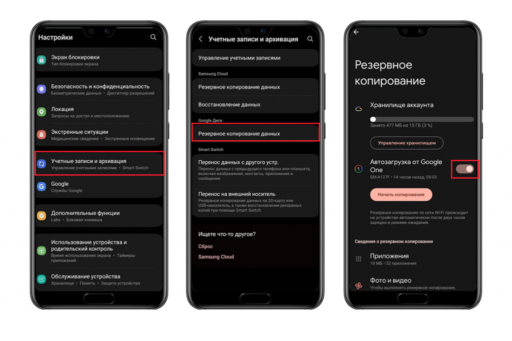 резервная копия андроид