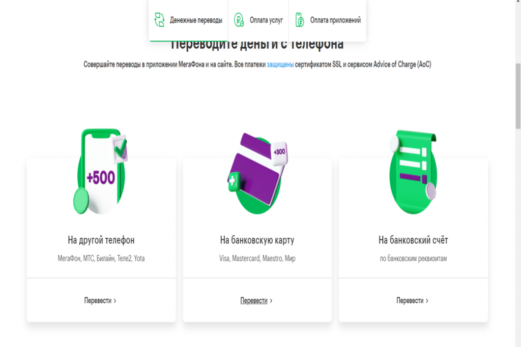 номер телефон перевод